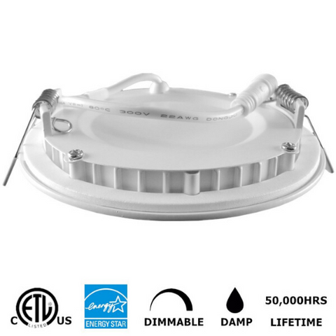 Image of 6 in. 15W White LED Recessed Ceiling Light Trim at Selectable 3CCT (3000K-4000K-5000K) (1000 Lumens)