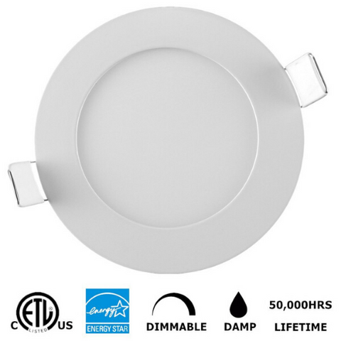 Image of 4 in. 9W White LED Recessed Ceiling Light Trim at Selectable 3CCT (3000K-4000K-5000K) (750 Lumens)